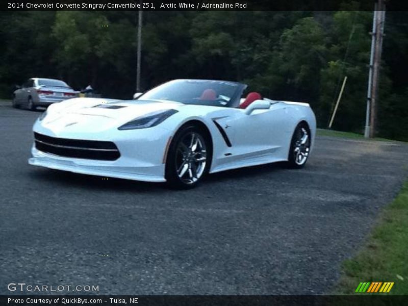 Arctic White / Adrenaline Red 2014 Chevrolet Corvette Stingray Convertible Z51