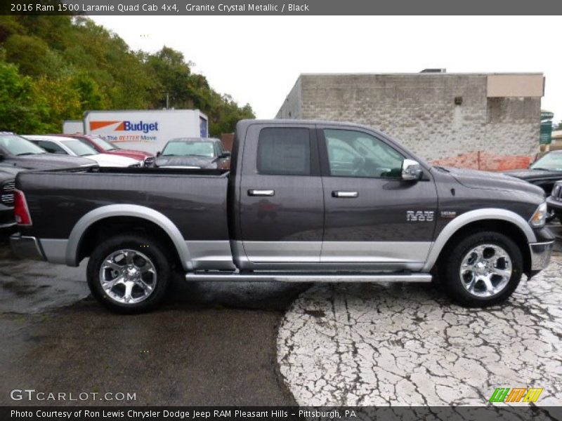 Granite Crystal Metallic / Black 2016 Ram 1500 Laramie Quad Cab 4x4