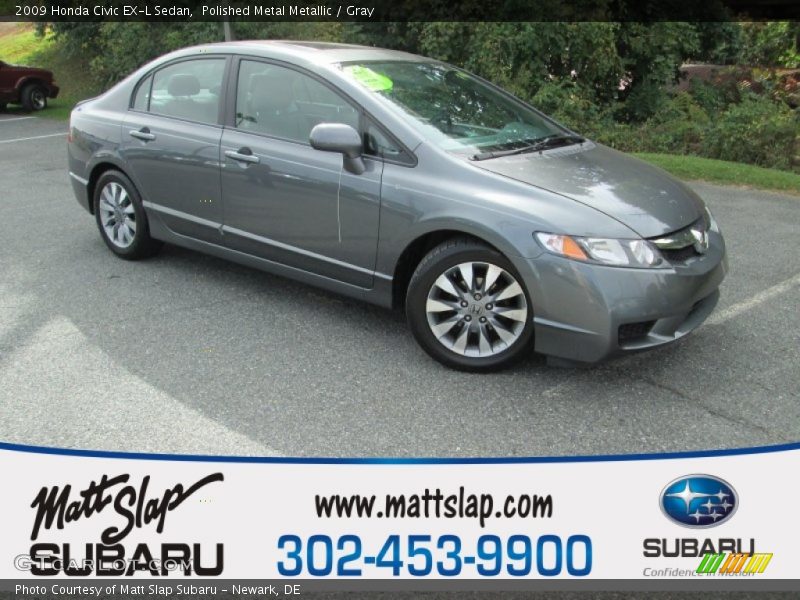 Polished Metal Metallic / Gray 2009 Honda Civic EX-L Sedan