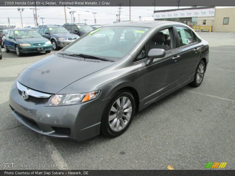 Polished Metal Metallic / Gray 2009 Honda Civic EX-L Sedan