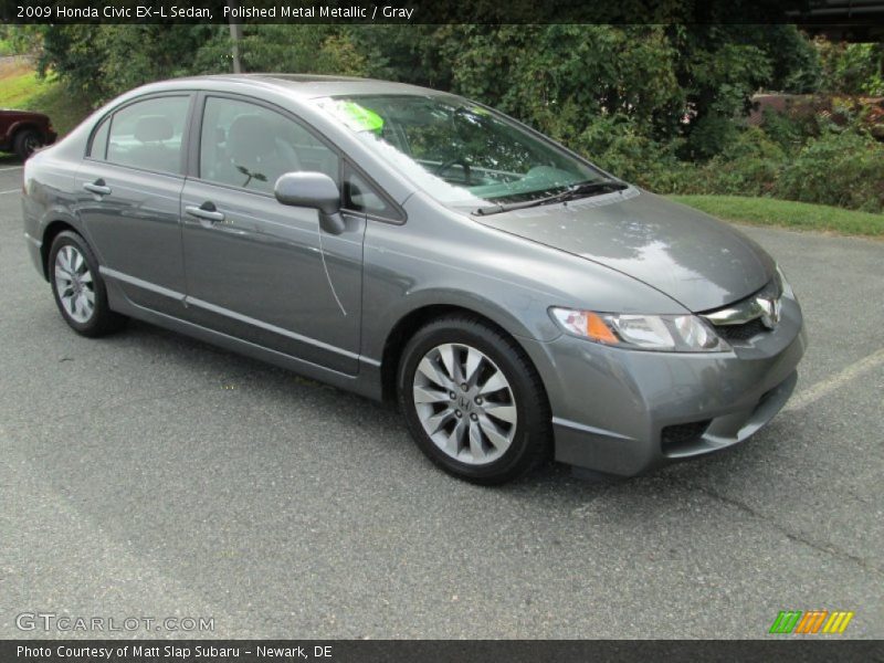 Polished Metal Metallic / Gray 2009 Honda Civic EX-L Sedan