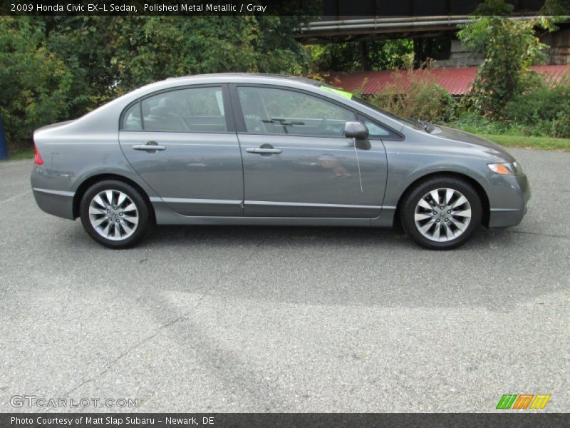 Polished Metal Metallic / Gray 2009 Honda Civic EX-L Sedan