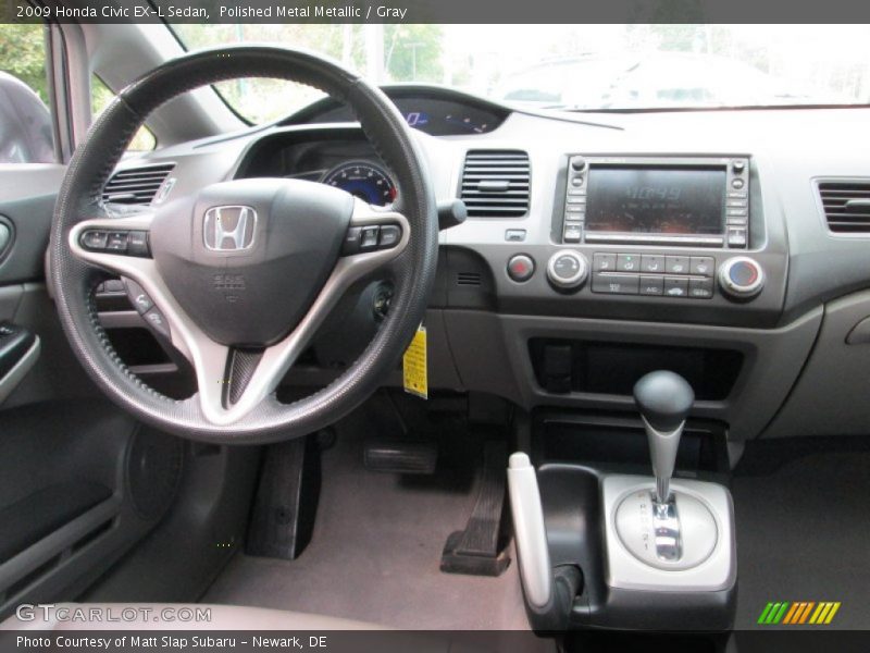 Polished Metal Metallic / Gray 2009 Honda Civic EX-L Sedan