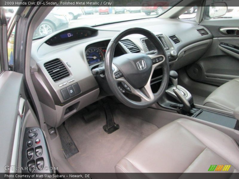 Polished Metal Metallic / Gray 2009 Honda Civic EX-L Sedan