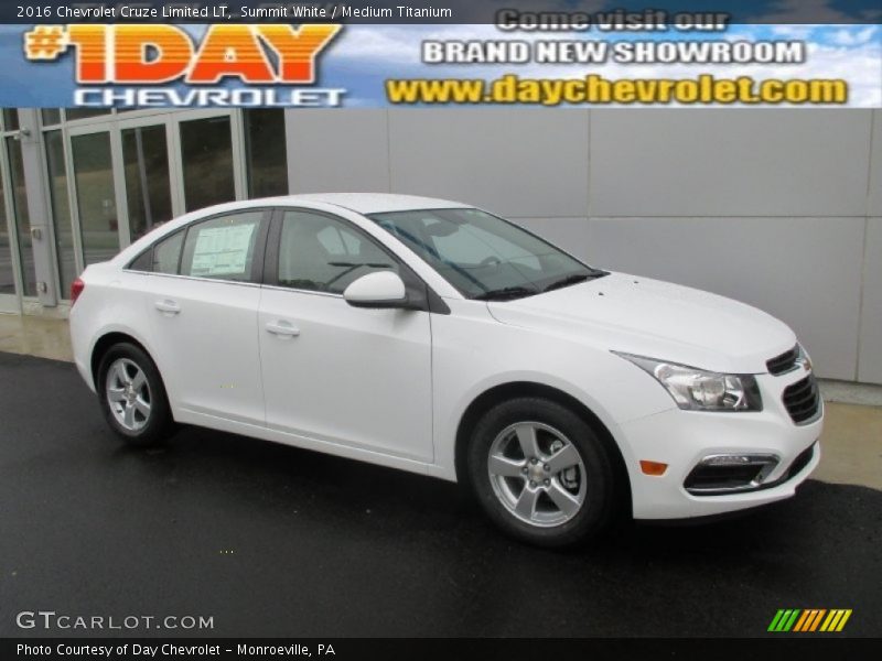 Summit White / Medium Titanium 2016 Chevrolet Cruze Limited LT