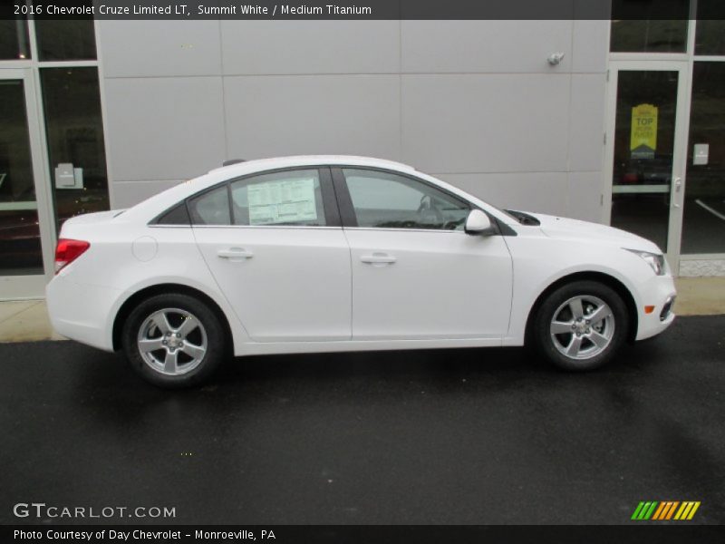 Summit White / Medium Titanium 2016 Chevrolet Cruze Limited LT