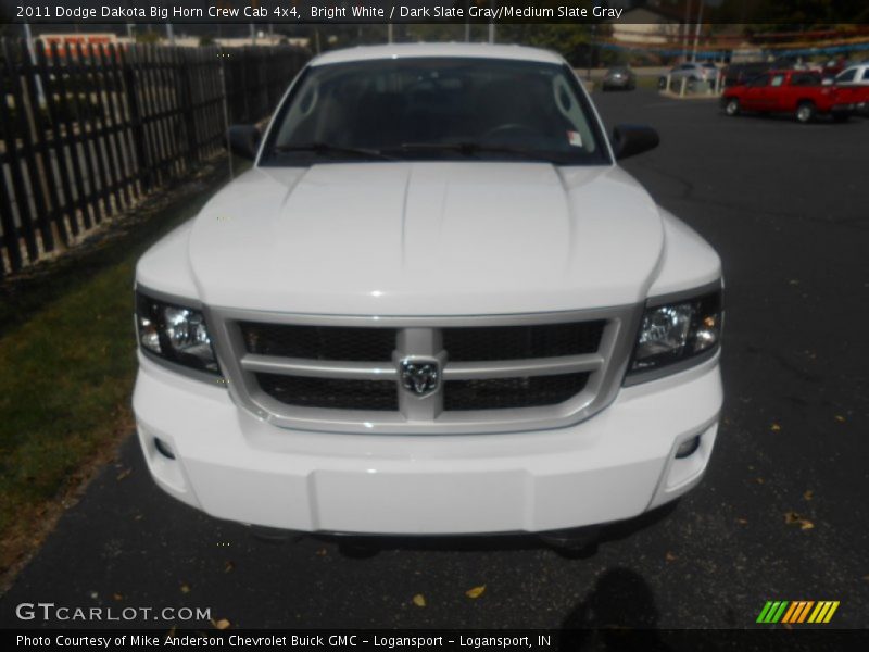 Bright White / Dark Slate Gray/Medium Slate Gray 2011 Dodge Dakota Big Horn Crew Cab 4x4