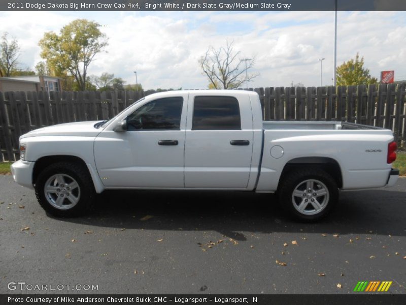 Bright White / Dark Slate Gray/Medium Slate Gray 2011 Dodge Dakota Big Horn Crew Cab 4x4