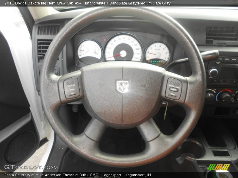 Bright White / Dark Slate Gray/Medium Slate Gray 2011 Dodge Dakota Big Horn Crew Cab 4x4