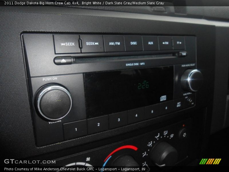 Bright White / Dark Slate Gray/Medium Slate Gray 2011 Dodge Dakota Big Horn Crew Cab 4x4