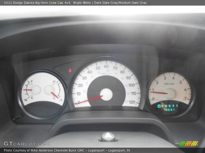 Bright White / Dark Slate Gray/Medium Slate Gray 2011 Dodge Dakota Big Horn Crew Cab 4x4
