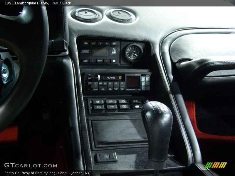 1991 Lamborghini Diablo, Red / Black, Front Console 2 - 1991 Lamborghini Diablo 