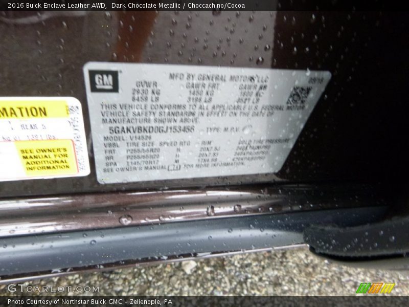 Dark Chocolate Metallic / Choccachino/Cocoa 2016 Buick Enclave Leather AWD