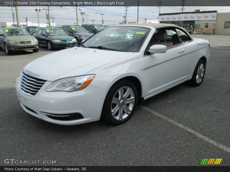 Bright White / Black/Light Frost 2012 Chrysler 200 Touring Convertible