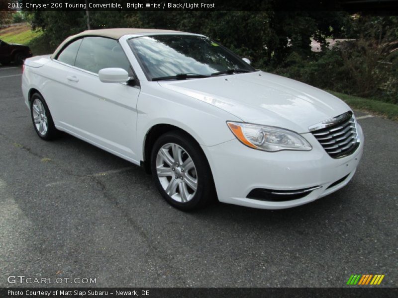Bright White / Black/Light Frost 2012 Chrysler 200 Touring Convertible