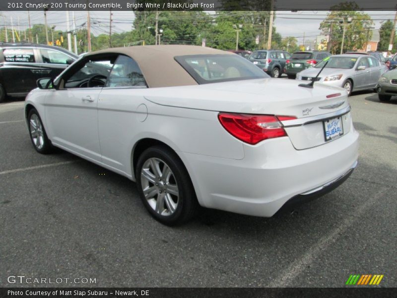 Bright White / Black/Light Frost 2012 Chrysler 200 Touring Convertible