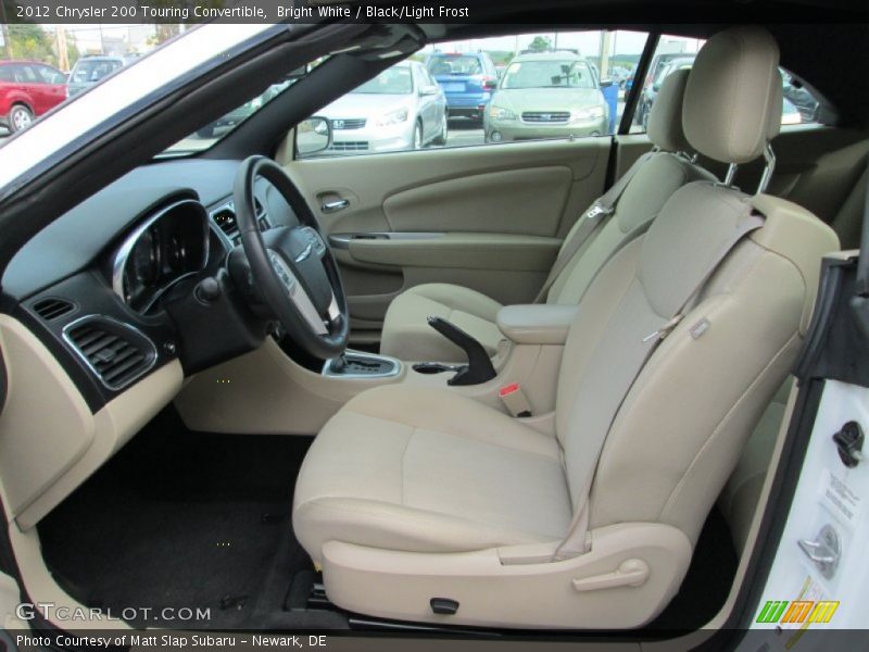 Bright White / Black/Light Frost 2012 Chrysler 200 Touring Convertible