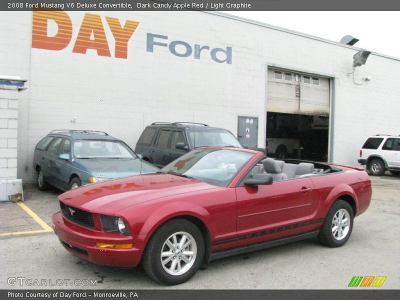 Dark Candy Apple Red / Light Graphite 2008 Ford Mustang V6 Deluxe Convertible