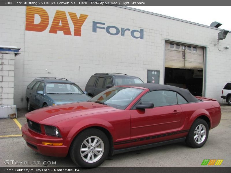 Dark Candy Apple Red / Light Graphite 2008 Ford Mustang V6 Deluxe Convertible