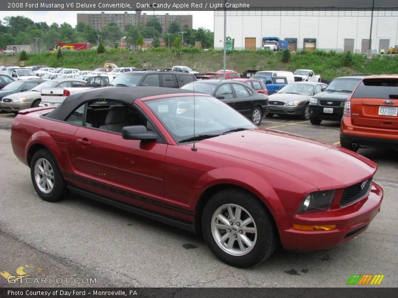 Dark Candy Apple Red / Light Graphite 2008 Ford Mustang V6 Deluxe Convertible