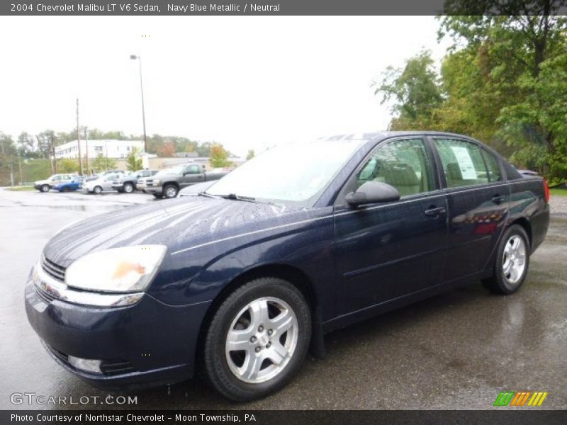 Navy Blue Metallic / Neutral 2004 Chevrolet Malibu LT V6 Sedan