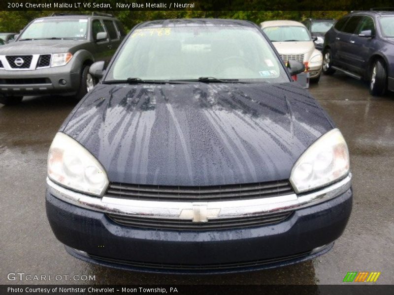 Navy Blue Metallic / Neutral 2004 Chevrolet Malibu LT V6 Sedan