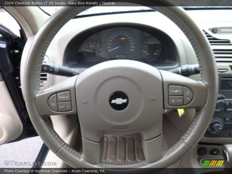 Navy Blue Metallic / Neutral 2004 Chevrolet Malibu LT V6 Sedan