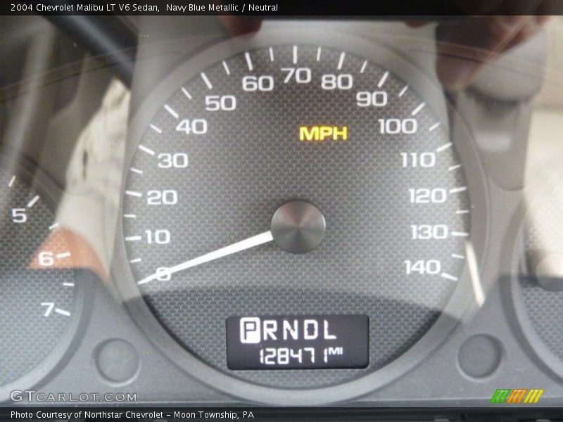 Navy Blue Metallic / Neutral 2004 Chevrolet Malibu LT V6 Sedan