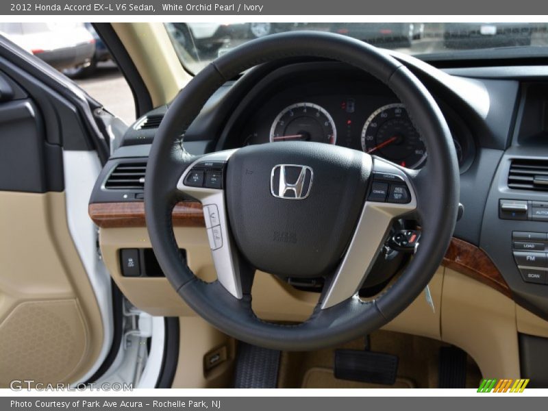 White Orchid Pearl / Ivory 2012 Honda Accord EX-L V6 Sedan