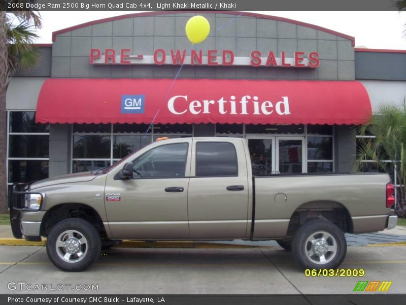 Light Khaki Metallic / Khaki 2008 Dodge Ram 2500 Big Horn Quad Cab 4x4