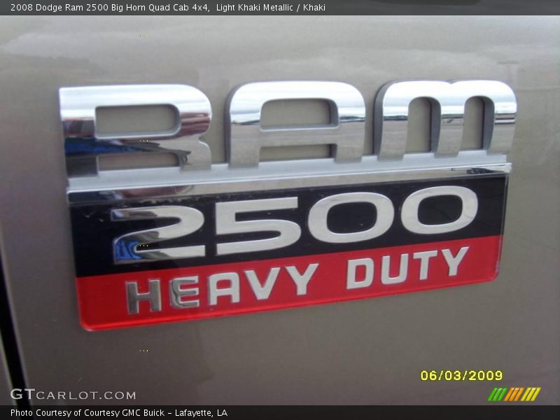 Light Khaki Metallic / Khaki 2008 Dodge Ram 2500 Big Horn Quad Cab 4x4