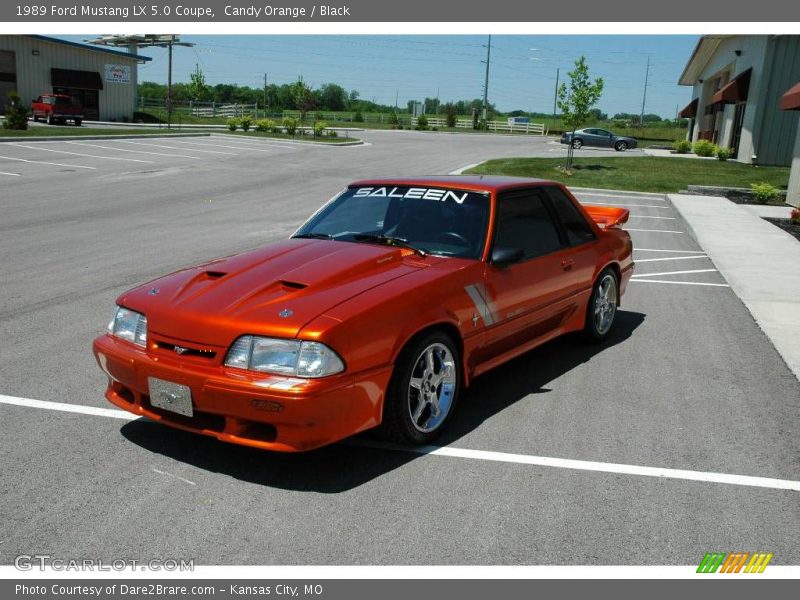 Candy Orange / Black 1989 Ford Mustang LX 5.0 Coupe