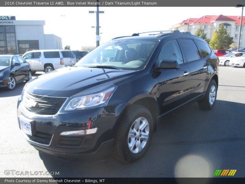 Blue Velvet Metallic / Dark Titanium/Light Titanium 2016 Chevrolet Traverse LS AWD