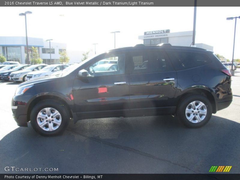 Blue Velvet Metallic / Dark Titanium/Light Titanium 2016 Chevrolet Traverse LS AWD