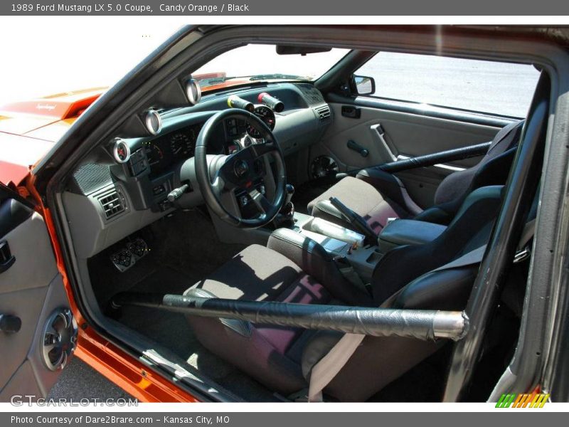 Candy Orange / Black 1989 Ford Mustang LX 5.0 Coupe