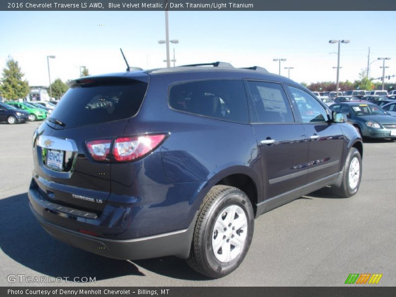 Blue Velvet Metallic / Dark Titanium/Light Titanium 2016 Chevrolet Traverse LS AWD