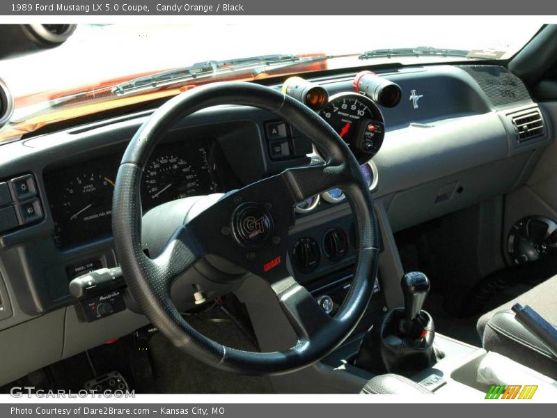 Candy Orange / Black 1989 Ford Mustang LX 5.0 Coupe