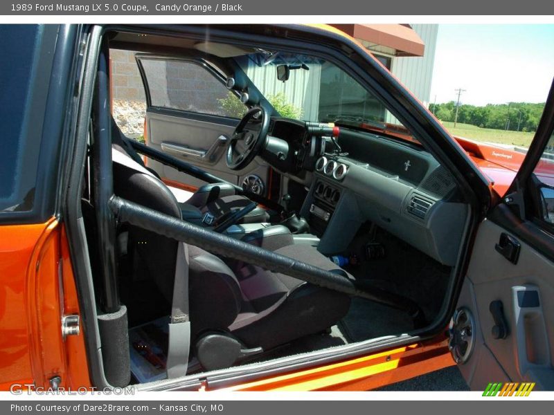 Candy Orange / Black 1989 Ford Mustang LX 5.0 Coupe