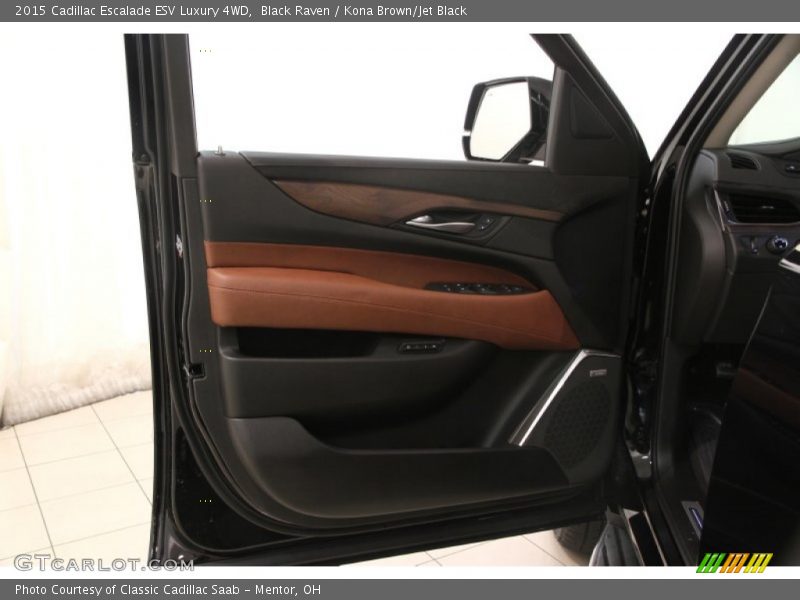 Black Raven / Kona Brown/Jet Black 2015 Cadillac Escalade ESV Luxury 4WD