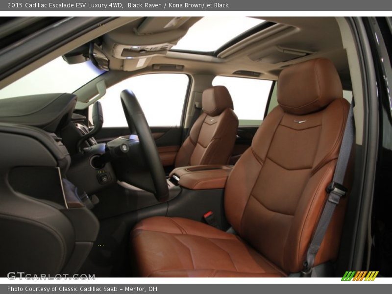 Black Raven / Kona Brown/Jet Black 2015 Cadillac Escalade ESV Luxury 4WD