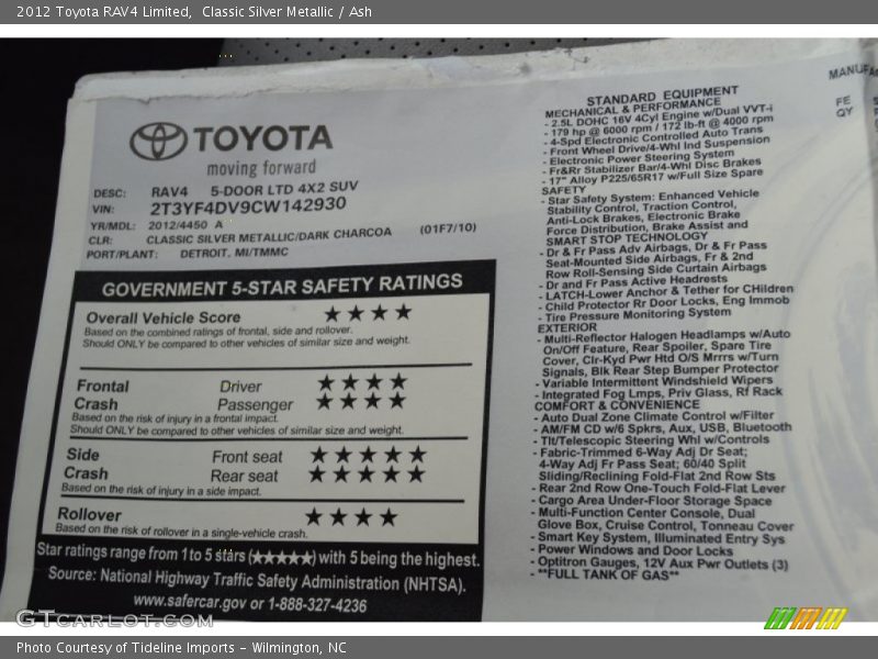 Classic Silver Metallic / Ash 2012 Toyota RAV4 Limited