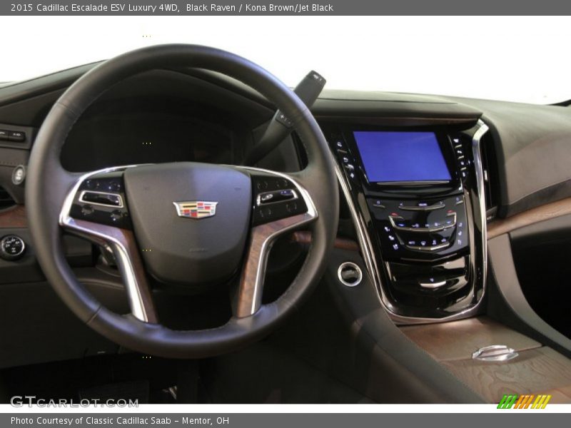 Black Raven / Kona Brown/Jet Black 2015 Cadillac Escalade ESV Luxury 4WD