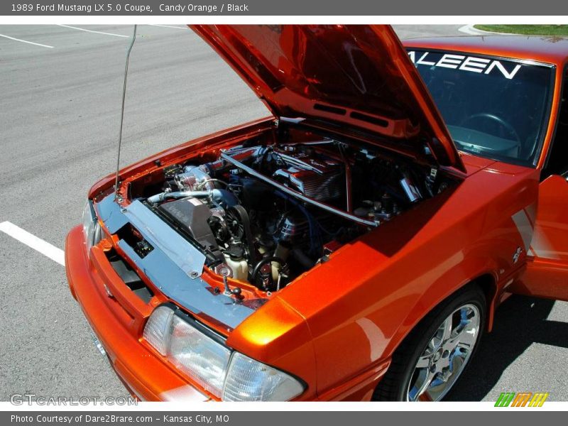 Candy Orange / Black 1989 Ford Mustang LX 5.0 Coupe