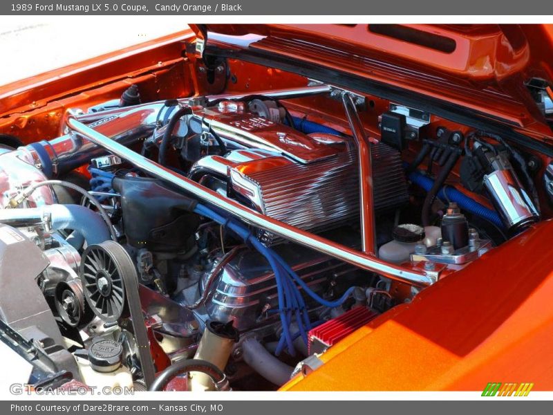 Candy Orange / Black 1989 Ford Mustang LX 5.0 Coupe