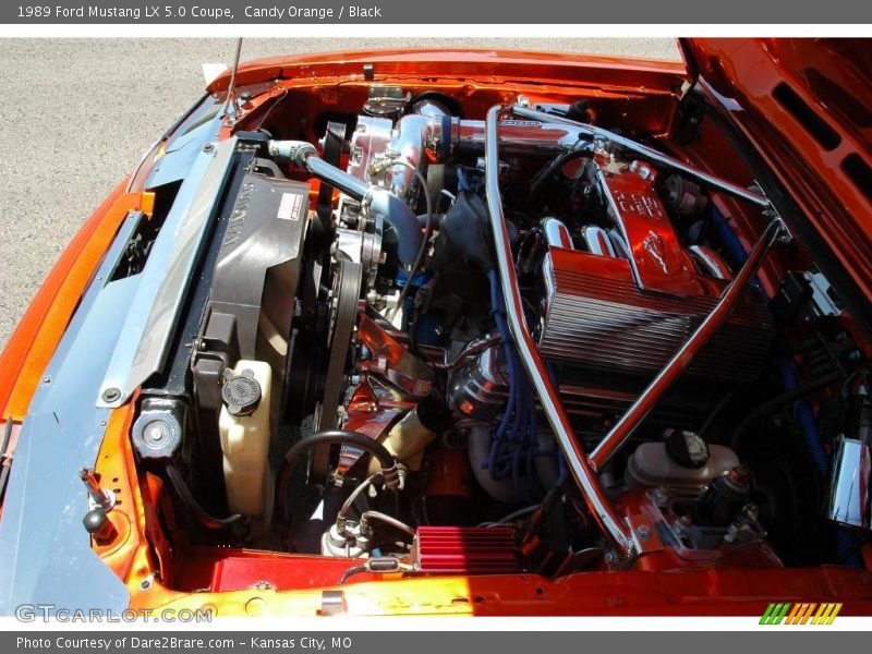 Candy Orange / Black 1989 Ford Mustang LX 5.0 Coupe