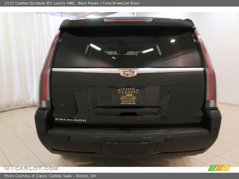 Black Raven / Kona Brown/Jet Black 2015 Cadillac Escalade ESV Luxury 4WD