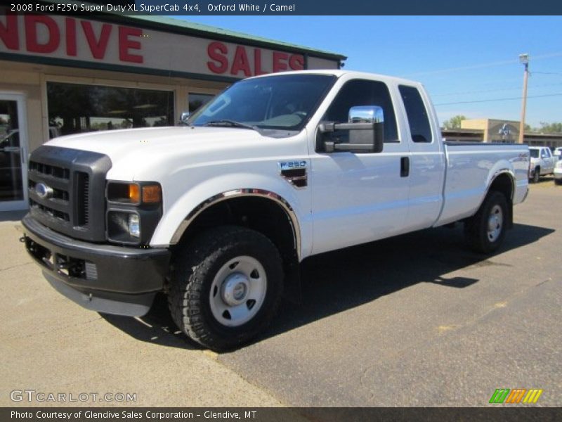 Oxford White / Camel 2008 Ford F250 Super Duty XL SuperCab 4x4