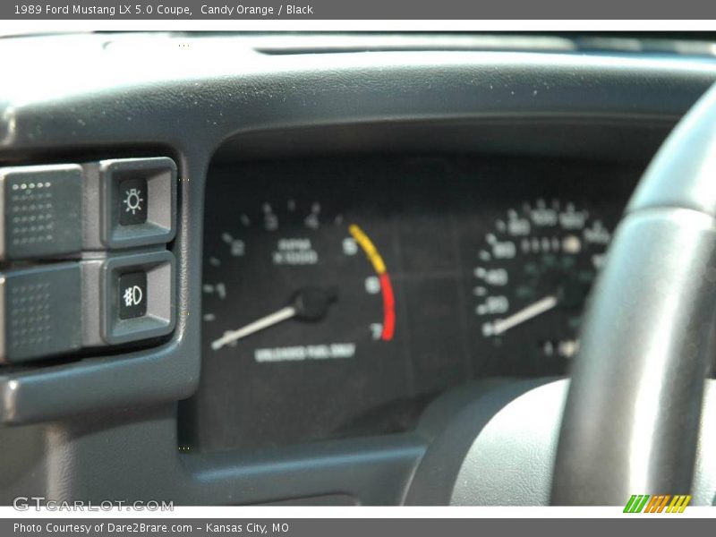 Candy Orange / Black 1989 Ford Mustang LX 5.0 Coupe