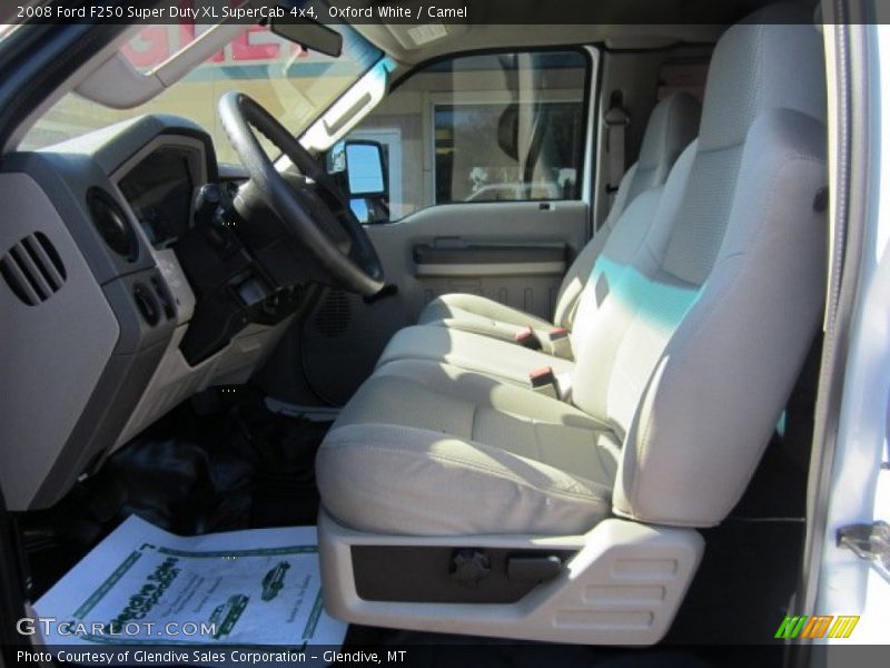 Oxford White / Camel 2008 Ford F250 Super Duty XL SuperCab 4x4