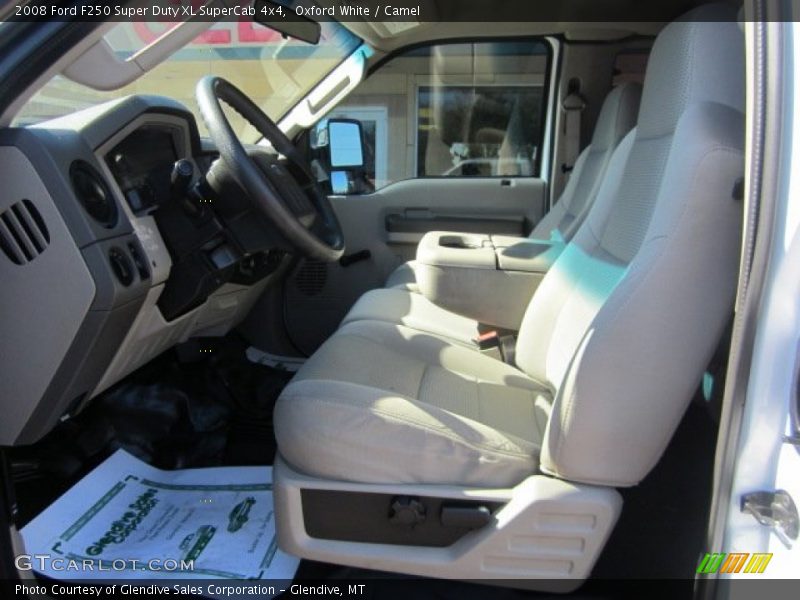Oxford White / Camel 2008 Ford F250 Super Duty XL SuperCab 4x4